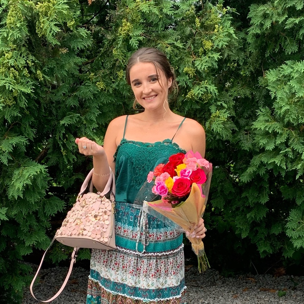 Elegant Teal Lace Trim Cami Top
